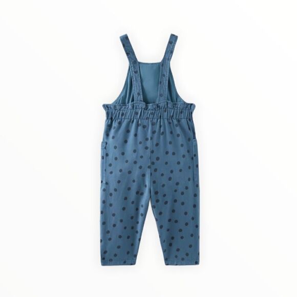 ZARA Kids | Blue | FLOWY POLKA DOT OVERALLS - Picture 3 of 8